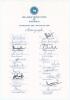 ‘Sri Lanka Cricket Tour of Australia’ 1995/96. Official autograph sheet with printed title and players’ names, fully signed in ink by all twenty members of the touring party. Players’ signatures are A. Ranatunga (Captain), De Silva, Dumasinghe, Dharmasena