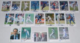 England signed Classic Cricket Cards ‘International Cricketers’ series. Thirty nine cards, each signed by the featured player and one of the England team 1988 (card no. 14) signed by the eleven featured players. Other card numbers are 4, 74, 95, 143, 144,