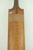 Aquila Clapshaw cricket bat 1875. An early cricket bat made by Clapshaw and exported to Australia. The bat is typical of this period, the blade is slim and the back almost flat at the top, becoming slightly humped as it reaches the toe. The handle made fr
