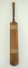 Aquila Clapshaw cricket bat 1875. An early cricket bat made by Clapshaw and exported to Australia. The bat is typical of this period, the blade is slim and the back almost flat at the top, becoming slightly humped as it reaches the toe. The handle made fr - 3