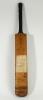 William Walter Keeton. Nottinghamshire & England 1926-1952. A Gunn & Moore &lsquo;Autograph&rsquo; bat used by Keeton in scoring 1162 runs in August 1933. The face of the bat is inscribed &lsquo;1162 in August 1933&rsquo; and below is a label which details the innings played wit - 2