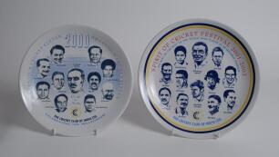 ‘The Cricket Club of India celebrating the Millennium. The Millennium Cricket Eleven’. Printed plate produced in 2000 with printed images of the team chosen by the Cricket Club. Players include C.K. Nayudu, Vijay Hazare, Sunil Gavaskar, Sachin Tendulkar, 