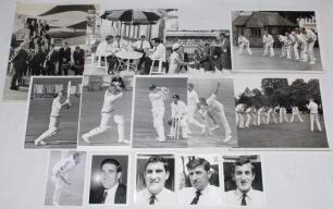 New Zealand tour to England 1969. A good selection of fifty four original mono press photographs from the 1969 tour including match action from the Test series, player portraits, travelling etc. Individual players featured include Dayle Hadlee (one signed