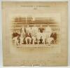 ‘Northamptonshire v Northumberland 1897’. Original sepia photograph of the Northumberland team who played Northamptonshire at Northampton on the 8th and 9th July 1897. The photograph, laid down to mount, of the players, stranding and seated in rows, some 