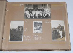 Old Collegians C.C. 1923-1955. Original photograph album comprising over one hundred and thirty mono candid photographs covering the period 1923-1926 depicting teams, players at grounds, excursions, team photographs etc. including matches v. Mill Hill 192