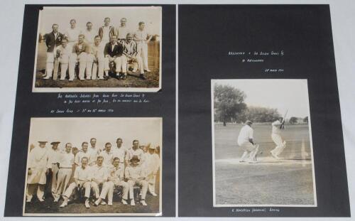 ‘Cricket in Argentina 1930-1942’. An excellent selection of ninety two photographs, of which eighty eight are original mono press photographs by South American photo agencies, depicting teams, matches in progress, players, officials, spectators etc., some