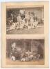 ‘The Incapables’. Two excellent original sepia photographs of the team, both laid down to one large photograph album page. Both photographs are taken in the garden of a house with players laying on the grass, in chairs and standing. The top photograph fea