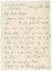 Evelyn Rockley Wilson. Cambridge University, Yorkshire & England 1899-1923. Two page handwritten letter to George Hirst, Yorkshire & England 1891-1929. The letter dated 25th February 1945 and sent from Winchester. &lsquo;My Dear George, Just a line to hope you - 2