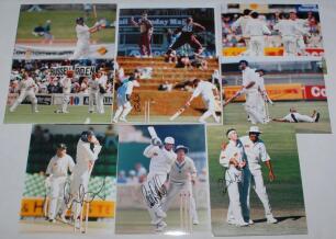 The Ashes. England tour to Australia 1994/95. An excellent selection of forty colour press photographs from the tour. Images depict Test, one day international and tour match action, net practice, press conferences, crowd scenes etc. Four photographs are 