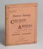 ‘Sussex Cricket Annual for 1904’. Fourth issue of the Annual in original peach paper wrappers, edited by A.D. Taylor, ‘Willow Wielder’. Printed by W.E. Nash of Brighton. With player portraits of the players. Good/very condition. Ex Woodhouse collection. R