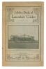 &lsquo;The Jubilee Book of Lancashire Cricket&rsquo;. William Lang. Printed and published by The Manchester Weekly Times Ltd 1914. 22pp. Original pictorial wrappers. Some age toning and minor wear to wrappers, rusting to staples, centre two folding pages cleanly deta