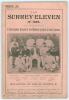 ‘The Surrey Eleven in 1895. A Descriptive Record of the Matches Played in that Season’. James L. McCance. Merritt & Hatcher, London 1896. 60pp Original pictorial paper wrappers. Minor wear to wrappers, pencil annotation to lower border of front wrapper, r