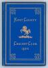 Kent County Cricket Club Annual 1904. Hardback &lsquo;blue book&rsquo;. Original decorative boards. Gilt titles and to all page edges with gilt Kent emblem to centre. Printed by the Kentish Express (Igglesdon & Co) of Ashford 1904. Some minor fading to spine paper ot