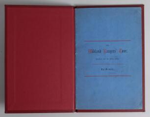 ’The Midland Rangers’ Tour, August 1st to 12th 1882. By Senex’. An account of a tour of the West Country in doggerel verse. Matches played against Truro, Penzance, Plymouth Garrison and Cuckoo-Penners. Original decorative light blue wrappers bound in red 