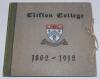 ‘Clifton College 1862-1912’. A portfolio of thirty one pages comprising forty three original sepia photographic plates of events and personalities in the history of the College with scenes of the college buildings, masters and sports including cricket and