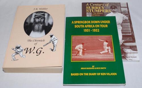 ‘The Chronicle of W.G.’, J.R. Webber, Nottingham 1998. Limited subscriber’s edition softback number 20/440. Signed to the limitation page by the author, also Marianne Day, Granddaughter of W.G., and G.F. Grace, Great Nephew of W.G. Sold with two further l