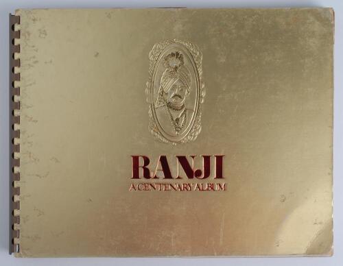 Ranji. A Centenary Album’. Vasant Raiji, Bombay 1972. Original decorative gold boards. Some wear to boards otherwise in good condition