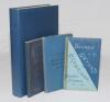 &lsquo;Scores of the Oxford & Cambridge Cricket Matches 1827-1887&rsquo;. Henry Perkins. J.S. Virtue & Co. Ltd of London. 1887. 1st edition. Original pictorial boards with tape repair to replacement spine. Also a sixth edition published by Hutchinson, London 1906, wi