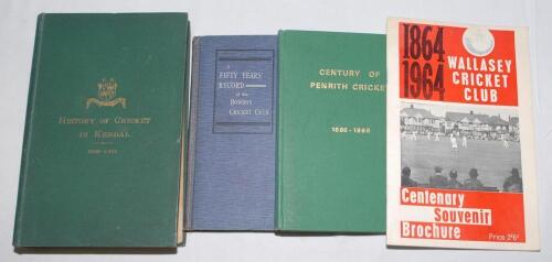 Northern counties cricket histories. Three first edition hardback titles. ‘A Fifty Years’ Record of the Bowdon Cricket Club [Cheshire]’, F.M. Jackson & E.H. Longson, Altrincham 1906. Ownership signature to front endpaper. ‘Century of Penrith Cricket [Cumb