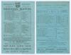 Cambridge University C.C. 1887 & 1890. Two early original scorecards for matches played at Fenner’s Ground, Cambridge, both with complete printed scores. The first for the ‘Seniors’ Match. Mr. [C.D.] Buxton’s Side v. Mr. [F.] Marchant’s Side’, dated 7th M