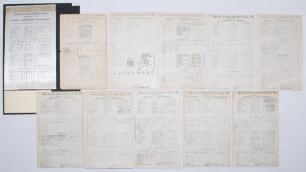 Surrey C.C.C. 1919-1929. Twenty two original scorecards for Surrey ‘home’ matches played at Kennington Oval. Includes one commemorative silk scorecard for Surrey v Middlesex (Charity Match) played 17th- 19th July 1919, comprising six centuries. Lightly la