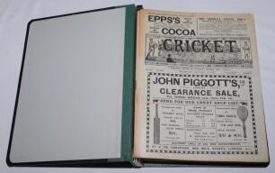 ‘Cricket: A Weekly Record of the Game’. Volume XXVI nos. 740-769 (31st January to 19th December 1907). Illustrated. Complete run of issues loosely inserted in later green binder. Title and contents pages included with final issue. Minor age toning to wrap