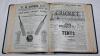 ‘Cricket: A Weekly Record of the Game’. Volume XXVI nos. 740-769 (31st January to 19th December 1907). Illustrated. Complete run of issues loosely inserted in later green binder. Title and contents pages included with final issue. Minor age toning to wrap - 2