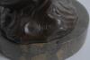 Leaping Salmon. An attractive leaping salmon in bronze mounted on circular marble plinth, signed &lsquo;Andre&rsquo; to back. Approximately 8&rdquo; tall. Good condition - 2