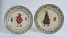 Fishing Motto Plates. Two Royal Doulton ‘Gallant Fishers’ series Isaac Walton Ware plates, decorated with fishermen carrying their fishing rods within a willow tree border, each with motto below the border. Marks to base 10.5” diameter. Plus a smaller pla