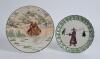 Fishing Motto Plates. Two Royal Doulton ‘Gallant Fishers’ series Isaac Walton Ware plates, decorated with fishermen carrying their fishing rods within a willow tree border, each with motto below the border. Marks to base 10.5” diameter. Plus a smaller pla - 3