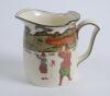 Royal Doulton &lsquo;Golfing series&rsquo; jug, the body decorated with a continuous scene of cavalier figures (Crombie) of golfers playing golf with top border scene of golf course border with proverb inscription &lsquo;All fools are not knaves but all knaves are fools&rsquo;, 