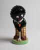 ‘Golliwog Golfer’. Large hand-painted ceramic figure of a golliwog golfer with putter and ball made by Carltonware. This figure was a trial piece, limited edition 78/120. Carltonware stamp and number to base. 8.5” tall. Very good condition