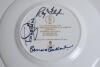 Wedgwood &lsquo;Johnnie Walker Ryder Cup, The Belfry 1989 Europe v USA&rsquo; china plate signed to the back by Raymond Floyd, Bernard Gallacher and Tony Jacklin. Limited edition of 1000 plates produced. Good/very good condition - 2
