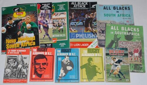 ‘The Rugby [Union] Almanack of New Zealand’. Four issues of the Annual for seasons 1967-1970. Sold with ‘All Blacks in South Africa 1970’ Vols. I & II, tour brochures edited by Alex Veysey, published by Dominion and Sunday Times. An official tour brochur