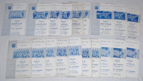 Rugby Union. Sale R.F.C. 1947-1953. Twenty original ‘home’ programmes for matches played at Brooklands. Matches are v New Brighton, Manchester, Headingley season 1947/48, v Coventry, Fylde, Waterloo, Manchester, University of London 1948/49, v Waterloo, L