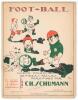 Football and sporting music scores. &lsquo;Foot-Ball&rsquo; C.H. Schumann 1923. Original four page music score with colour front cover depicting comic young players kicking the ball. Some wear to edges which are becoming a little brittle. Sold with Sports and Pastime - 2
