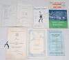 Signed menus and programmes 1950/1960s. A selection of signed menus and programmes including &lsquo;Luncheon Offered by The Football Association to the Delegates of F.I.F.A. and U.E.F.A&rsquo;., The Mansion House, London, 28th September 1961. Signed in ink to the fro