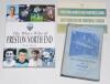 Preston North End. Three titles, profusely signed. ‘The Who’s Who of Preston North End’, Dean Hayes, Breedon Books, Derby 2006. Over 150 signatures to pages and on pieces laid down of players and managers. ‘One Hundred Years at Deepdale 1881-1981’, Harry 