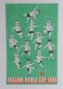 ‘England World Cup 1966’. Brian Cooper 1966. Original poster in green with pitch marked out and players named and portrayed in various poses. Title to lower border ‘England World Cup 1966’. To edge ‘Brian Cooper/Broadsheet King. 15 Mortimer Terrace, Londo