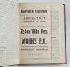 Aston Villa F.C. ‘The Villa News and Record’ Season 1927-1928. No 708. Volume XVIII. A fairly recently bound volume of Aston Villa home match programmes for the 1927-28 season in red/mauve (claret/blue) half leather with titles in gilt to spine, all progr - 2