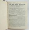 Aston Villa F.C. ‘The Villa News and Record’ Season 1934-1935. No 1000. Volume XXV. A bound volume of Aston Villa home match programmes for the 1934-35 season in dark brown/blue (claret/blue) half leather with titles in gilt to spine, all programmes lacki