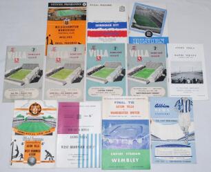 Aston Villa F.C. 1956/57-1959/60. Three official match programmes for the semi-finals and final of the 1956/57 F.A. Cup. Semi-final matches are Aston Villa v West Bromwich Albion at Molineux, Wolverhampton, 23rd March 1957 (drawn 2-2) and the replay at St