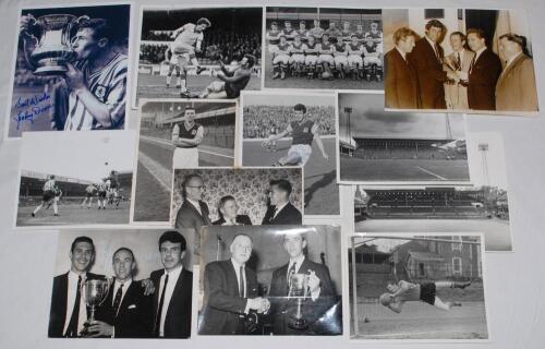 Aston Villa F.C. 1960s. A good selection of original mono press photographs mainly from the 1960s. Subjects include two of Ron Wylie receiving the supporters’ club ‘Terrace Trophy’, both signed by Wylie, one additionally signed by Charlie Aitken, and anot