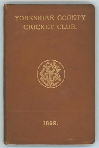 Yorkshire C.C.C. annual 1899. 7th year of issue. 165pp plus &lsquo;Notes&rsquo; pages as issued. Edited by J.B. Wostinholm and H.H. Stones. J. Robertshaw, Sheffield, printer. Original brown boards with titles in gilt to front board and spine and gilt &lsquo;Y.C.C.C.&rsquo; emble