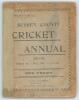 ‘Sussex Cricket Annual for 1908’. Eighth issue of the Annual in original boards, edited by A.D. Taylor, ‘Willow Wielder’. Printed by W.E. Nash of Brighton. Some professional restoration to boards and spine, age toning and wear to board extremities, browni