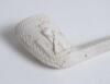 Cricket pipe. Early clay pipe with batsman stood at the wicket to one side and to the other a set of three stumps with a bat leaning against them. Floral decoration. 5” long. Good condition - 2