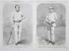 Victorian cricket prints c.1860s. A selection of eleven original full page prints from engravings of cricketers of the period. Four are extracts from The Illustrated Sporting News, each dated 1864, depicting Thomas Lockyer, James Grundy, Robert Carpenter - 2