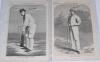 Cricket engravings 1863-1896. A good selection of eleven original full page extracts, the majority from ‘The Illustrated Sporting News’. Includes five full pages dated 1863-1866, each featuring an engraving of a notable cricketer. - 2