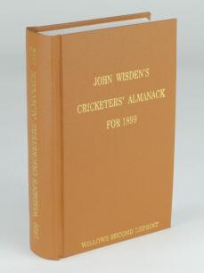 Wisden Cricketers’ Almanack 1899. Willows ‘second’ softback reprint (2011) in light brown hardback covers with gilt lettering. Limited edition 18/250. Good/very good condition