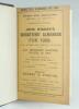 Wisden Cricketers’ Almanack 1908. 45th edition. Bound in dark brown boards, with original paper wrappers, title and date in gilt to spine, beautifully marbled page block edge. Very good condition